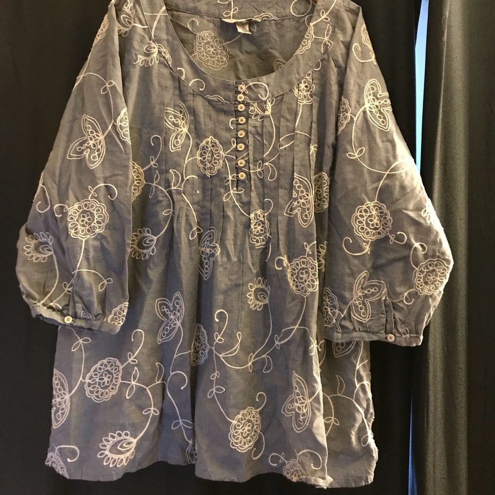 Christopher  & Banks Cornflower Blue Blouse